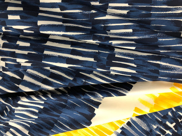 Brushstrokes by the Beachside, Print on Poplin