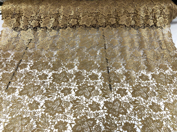 True Gold Coated Guipure Lace