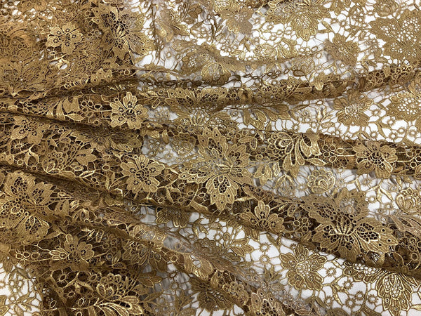 True Gold Coated Guipure Lace