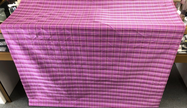 LAST PIECE: 1.8 mt   Silk Taffeta Purple Tartan