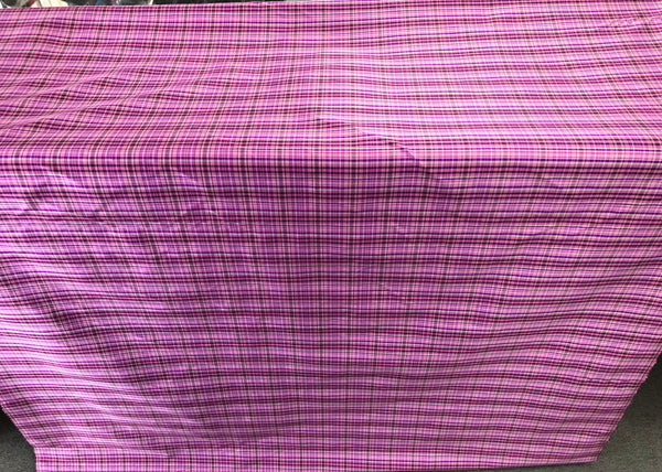 LAST PIECE: 1.8 mt   Silk Taffeta Purple Tartan