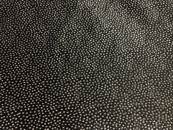 Lurex Gold Spots on Black Jacquard