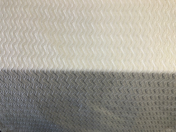 Ivory Cloque Wave Jacquard Suiting