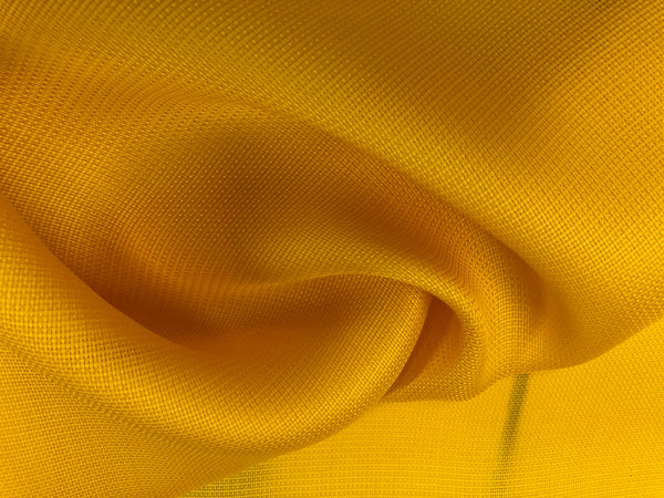 Stiff Yellow,Basket Weave Silk Mesh