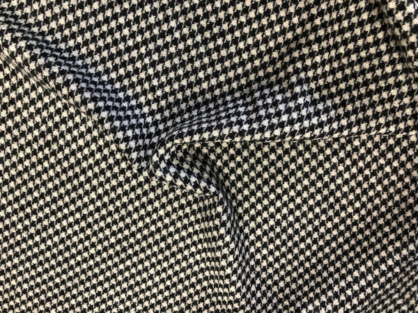 Black & White Houndstooth Tweed Suiting