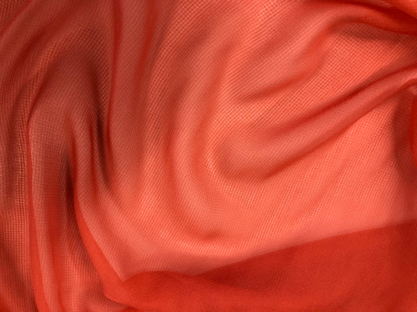 Textured Silk Chiffon, Orange