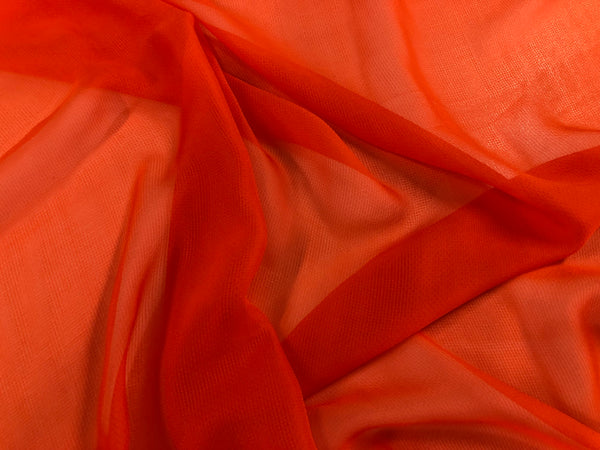 Textured Silk Chiffon, Blood Orange