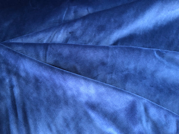 Blue Stretch Cotton Velvet