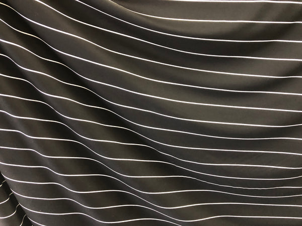 Black & White  Stripes Viscose Jersey