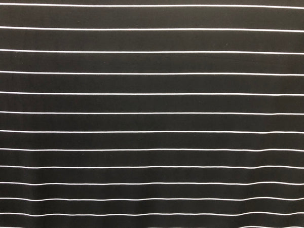 Black & White  Stripes Viscose Jersey