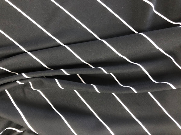 Black & White  Stripes Viscose Jersey