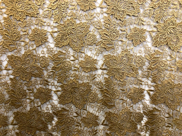 True Gold Coated Guipure Lace