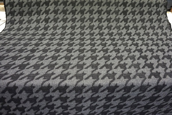 LAST PIECE: 2.00 MT  Houndstooth Herringbone, Double Cloth Heavy Coating