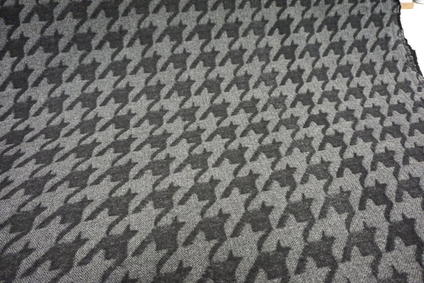 LAST PIECE: 2.00 MT  Houndstooth Herringbone, Double Cloth Heavy Coating