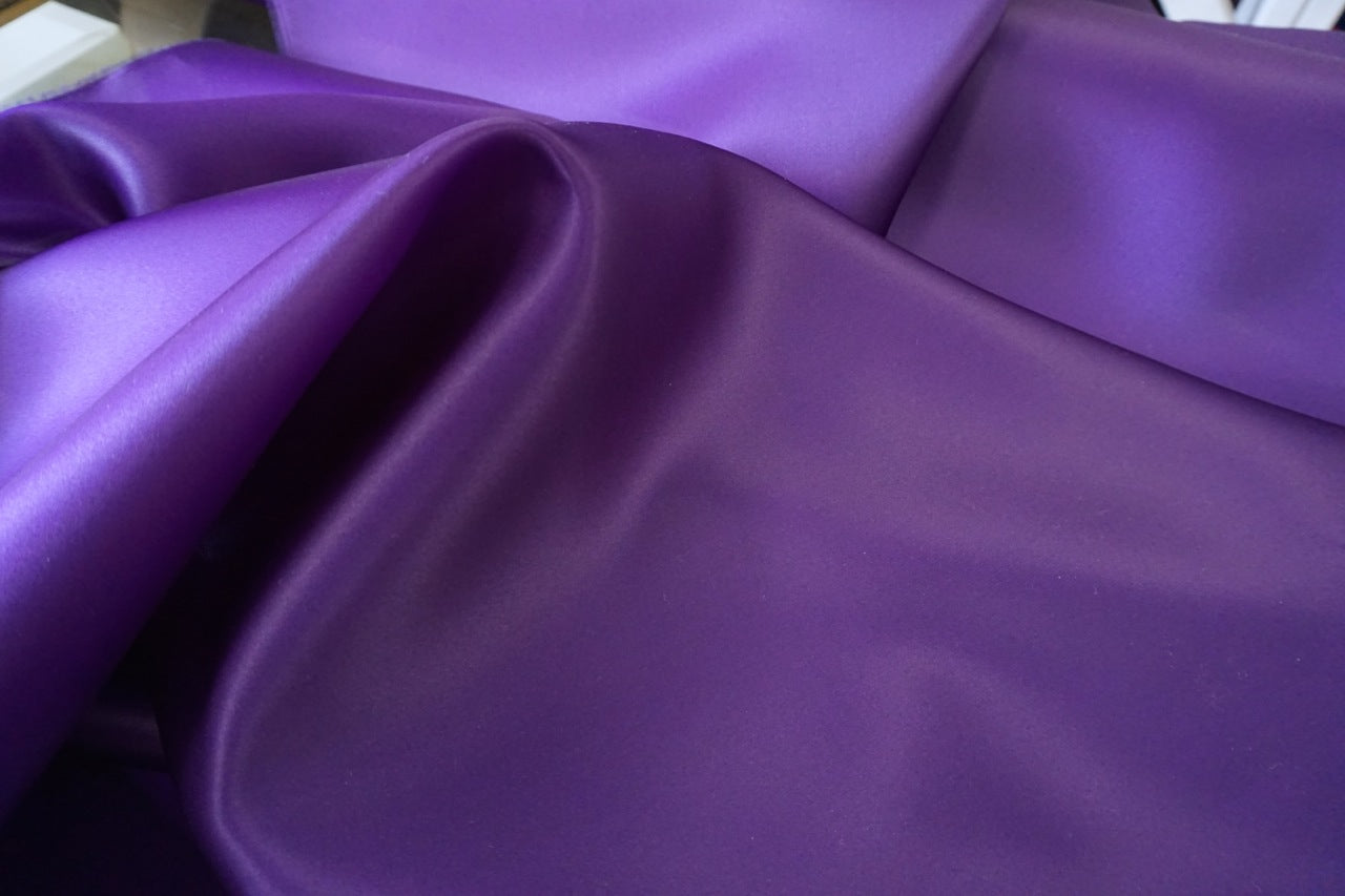 Heavy Satin Organza, Cadbury Purple