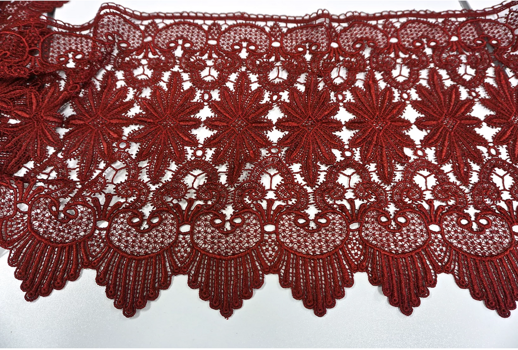 Guipure Lace Trimming – 40530 – Burgundy